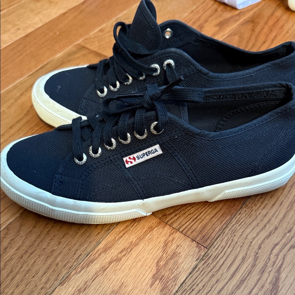 Superga Women's Navy Canvas Sneakers